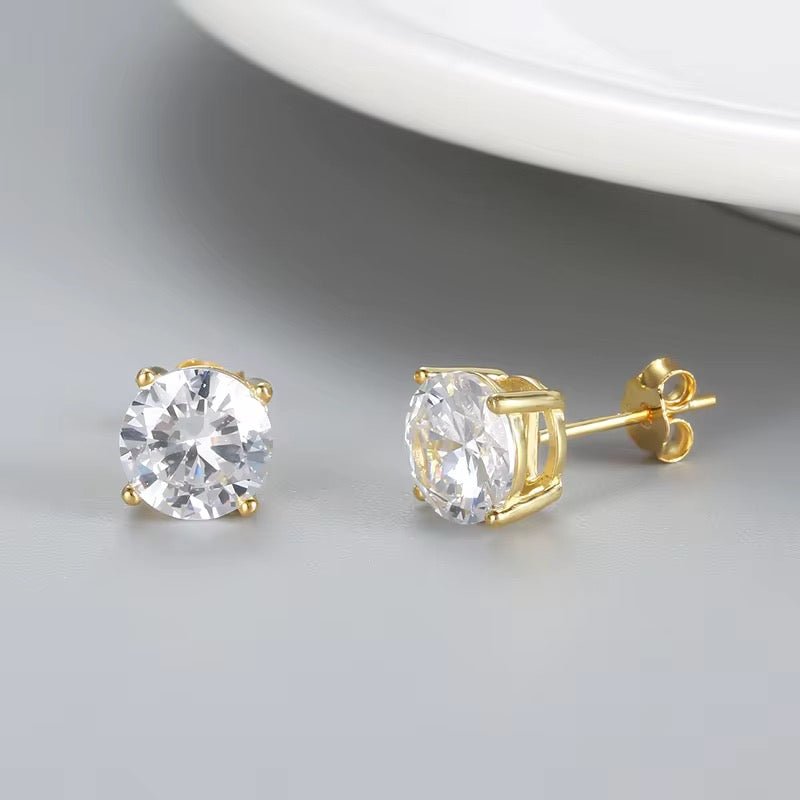 Classic Solitaire Stud Earrings - Putstyle