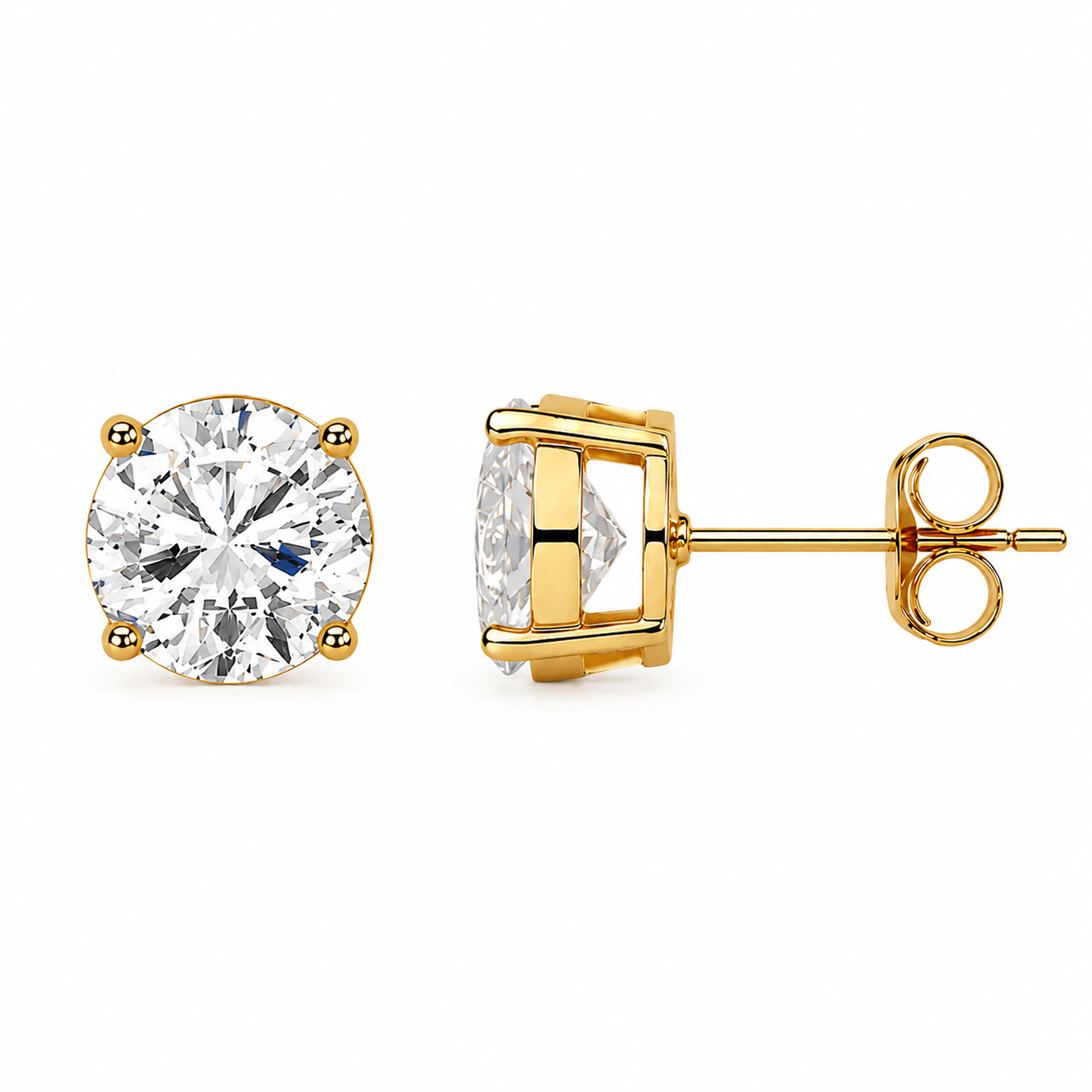 Classic Solitaire Stud Earrings - Putstyle
