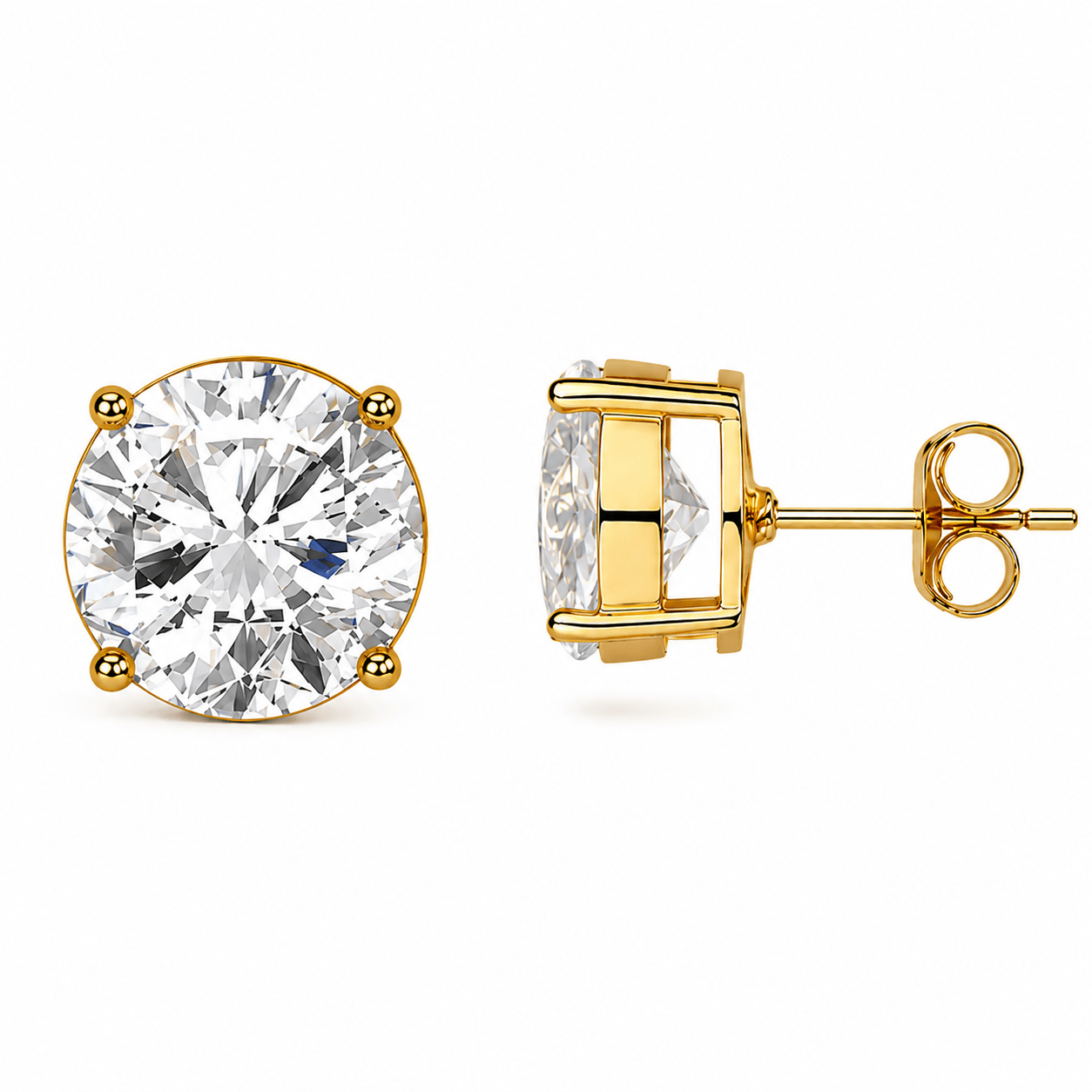 Classic Solitaire Stud Earrings - Putstyle