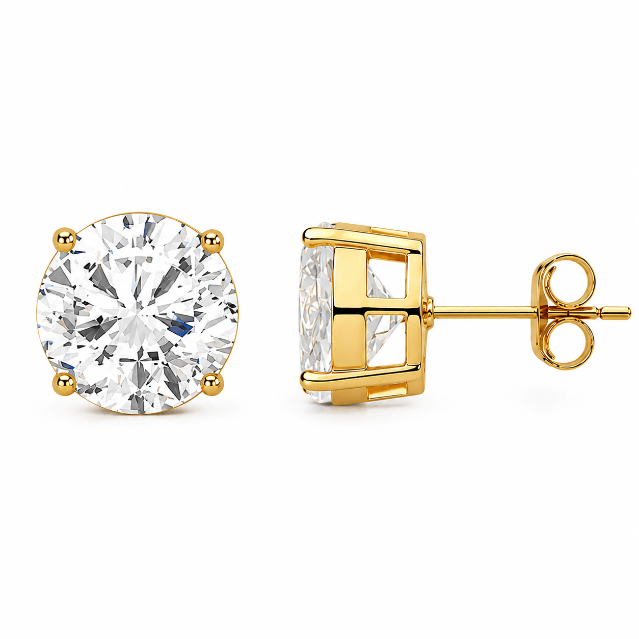 Classic Solitaire Stud Earrings - Putstyle
