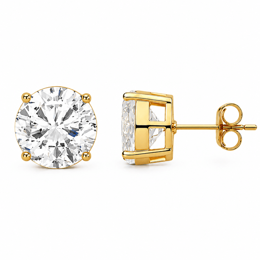 Classic Solitaire Stud Earrings - Putstyle