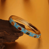 Colourful Metal Enamel Zircon Bracelet - Putstyle