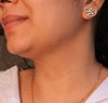 Dainty Heart Cluster Mossainite Necklace & Stud Earring Set |Rose Gold Plated - Putstyle