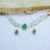 Doublet Stone Pearl Necklace Set with Earrings - Putstyle