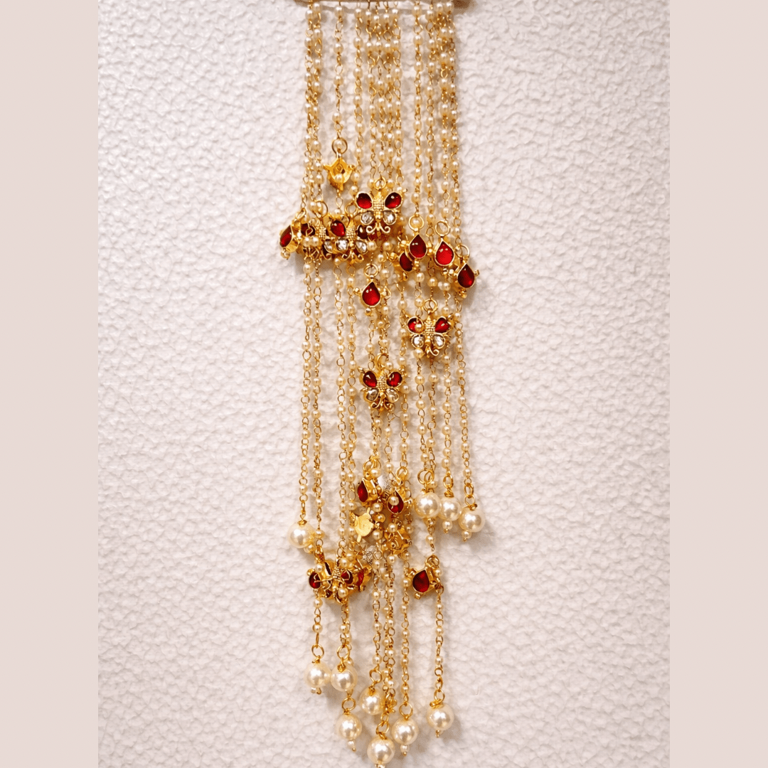 Ethereal Gold Charm & Pearl Hair Chain - Putstyle