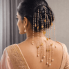 Ethereal Gold Charm & Pearl Hair Chain - Putstyle
