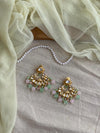 Pastel Beads Kundan Chandbali Earring