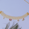 Handcrafted 5-Layer Pearl Choker Necklace with Kundan Charms - Putstyle