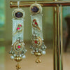 Handcrafted Dual-Tone Dangler Earrings with Amethyst - Putstyle