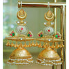 Handcrafted Dual-Tone Jhumka Earrings - Putstyle