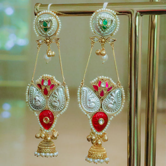 Handcrafted Long Jhumka Earrings - Putstyle