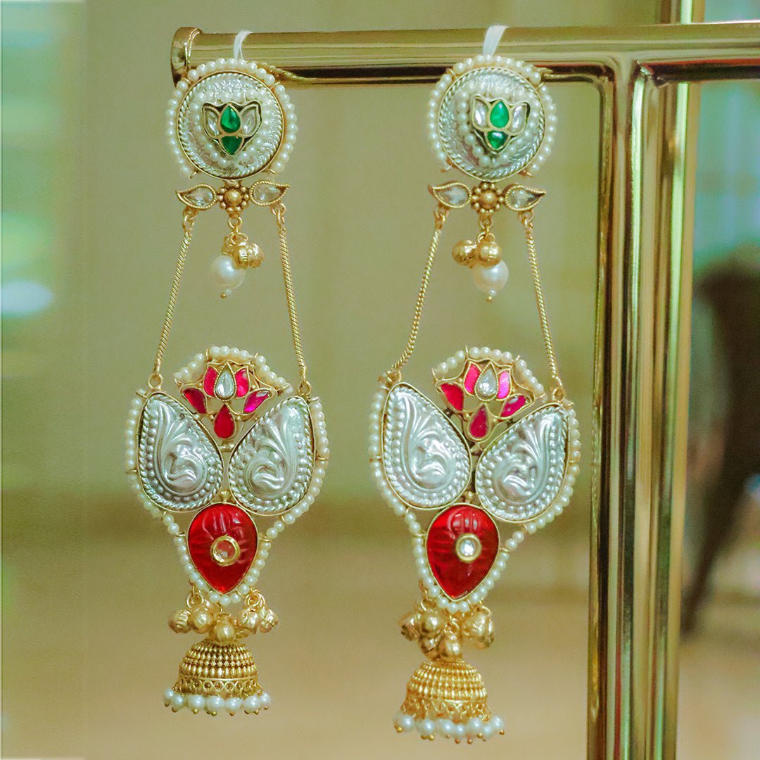 Handcrafted Long Jhumka Earrings - Putstyle