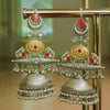 Handcrafted Silver Jhumka Earrings - Putstyle