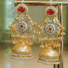 Handmade Regal Gold Plated Parrot Jhumka Earrings - Putstyle