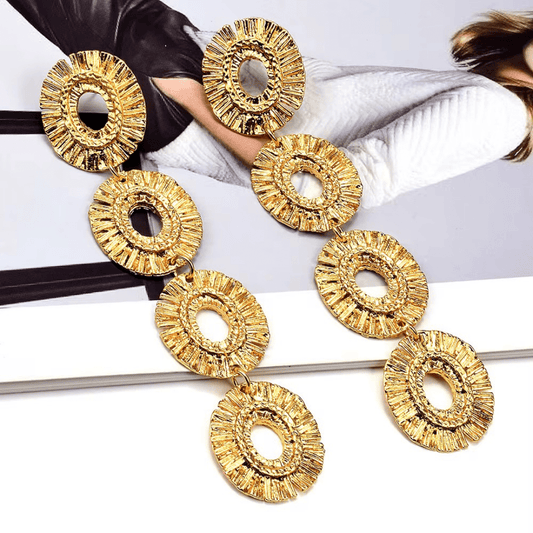 Lusture Loop Long Earrings – Statement Fashion Jewelry - Putstyle