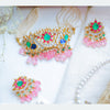 Multicolor Kundan Choker Necklace with Pink Beads – Bridal Pearl String Jewellery - Putstyle