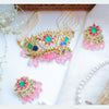 Multicolor Kundan Choker Necklace with Pink Beads – Bridal Pearl String Jewellery - Putstyle