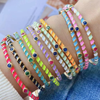 Multicolour Metal Enamel Zircon Bracelet - Putstyle