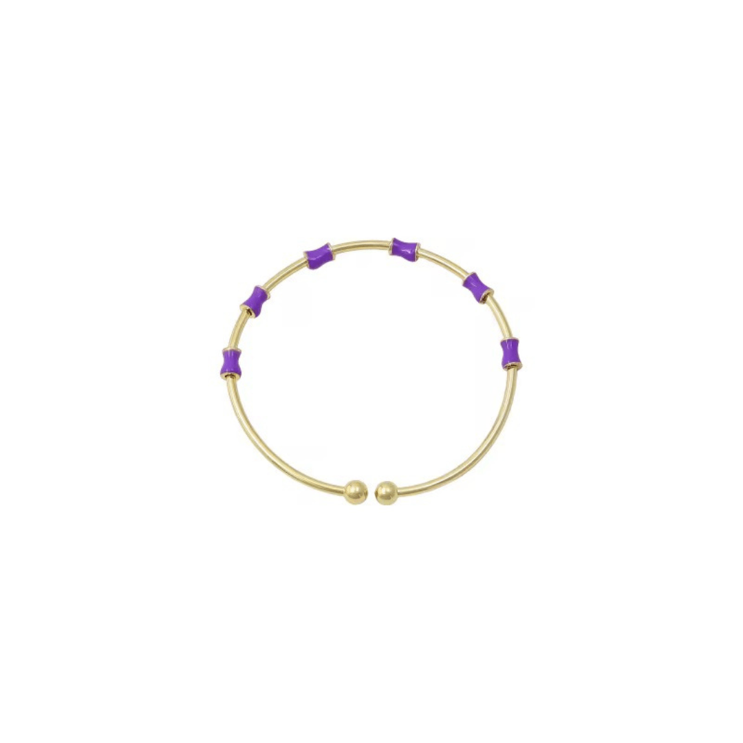 Multicolour Metal Enamel Zircon Bracelet – Trendy Minimal Jewelry for Women - Putstyle