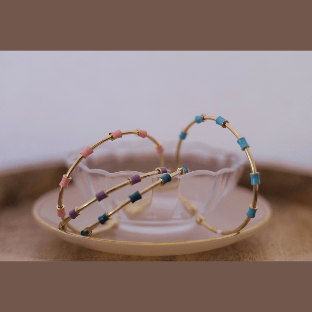 Multicolour Metal Enamel Zircon Bracelet – Trendy Minimal Jewelry for Women - Putstyle