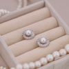Pearl and Baguette Diamond Stud Earrings - Putstyle