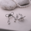 The Diamanté Bow Tassel Earrings - Putstyle